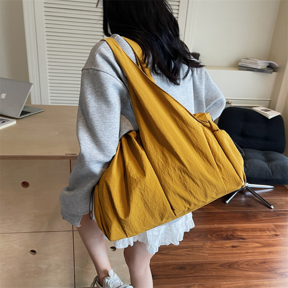Women’s Casual Hobo Tote Shoulder Bag with Side Pockets