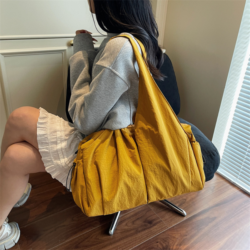 Women’s Casual Hobo Tote Shoulder Bag with Side Pockets