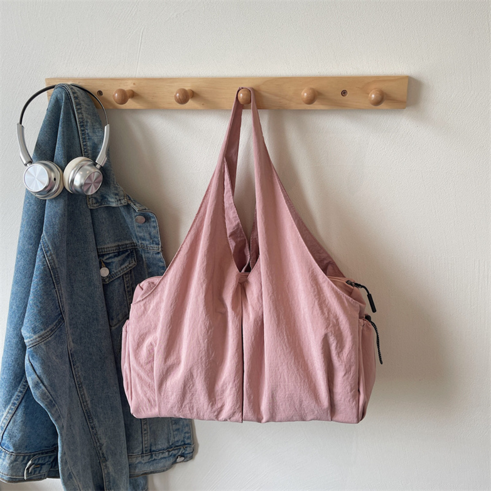 Women’s Casual Hobo Tote Shoulder Bag with Side Pockets