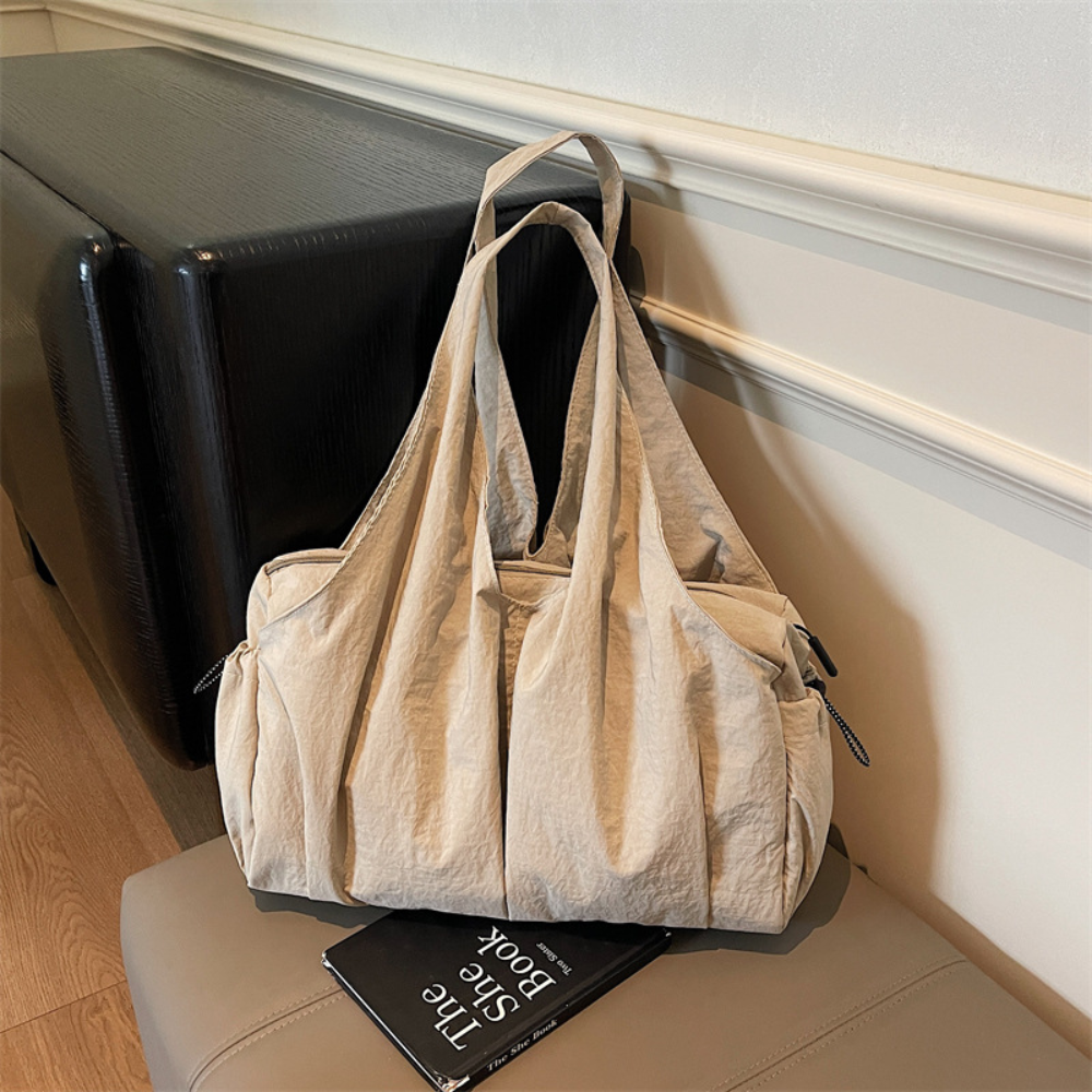 Women’s Casual Hobo Tote Shoulder Bag with Side Pockets
