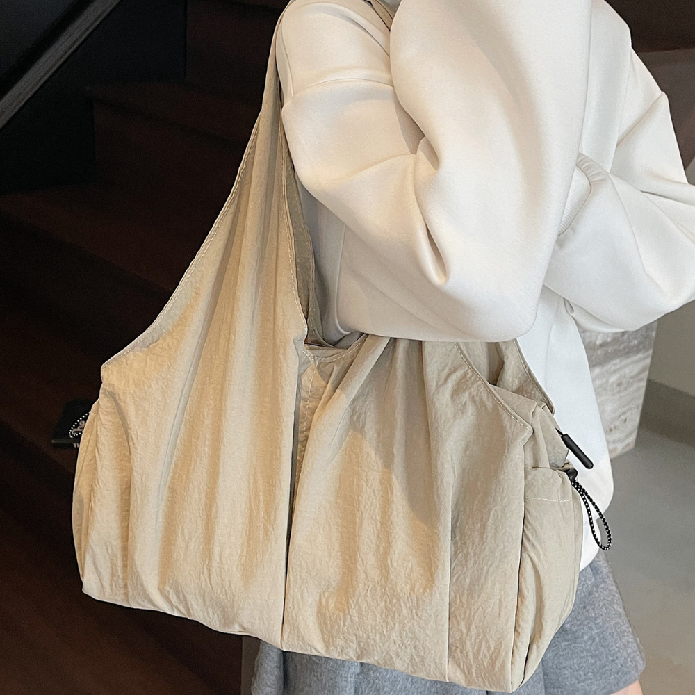 Women’s Casual Hobo Tote Shoulder Bag with Side Pockets