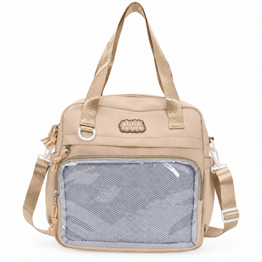 Metro Utility Tote Bag – Sand Beige/Charcoal Grey