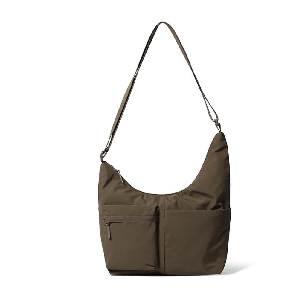 Everyday Multi-Pocket Sling Bag – Sage Green/Brown