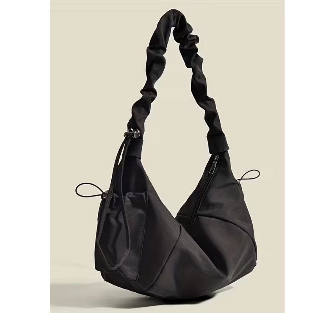 Stylish Casual Handbag with Multiple Zipper Pockets