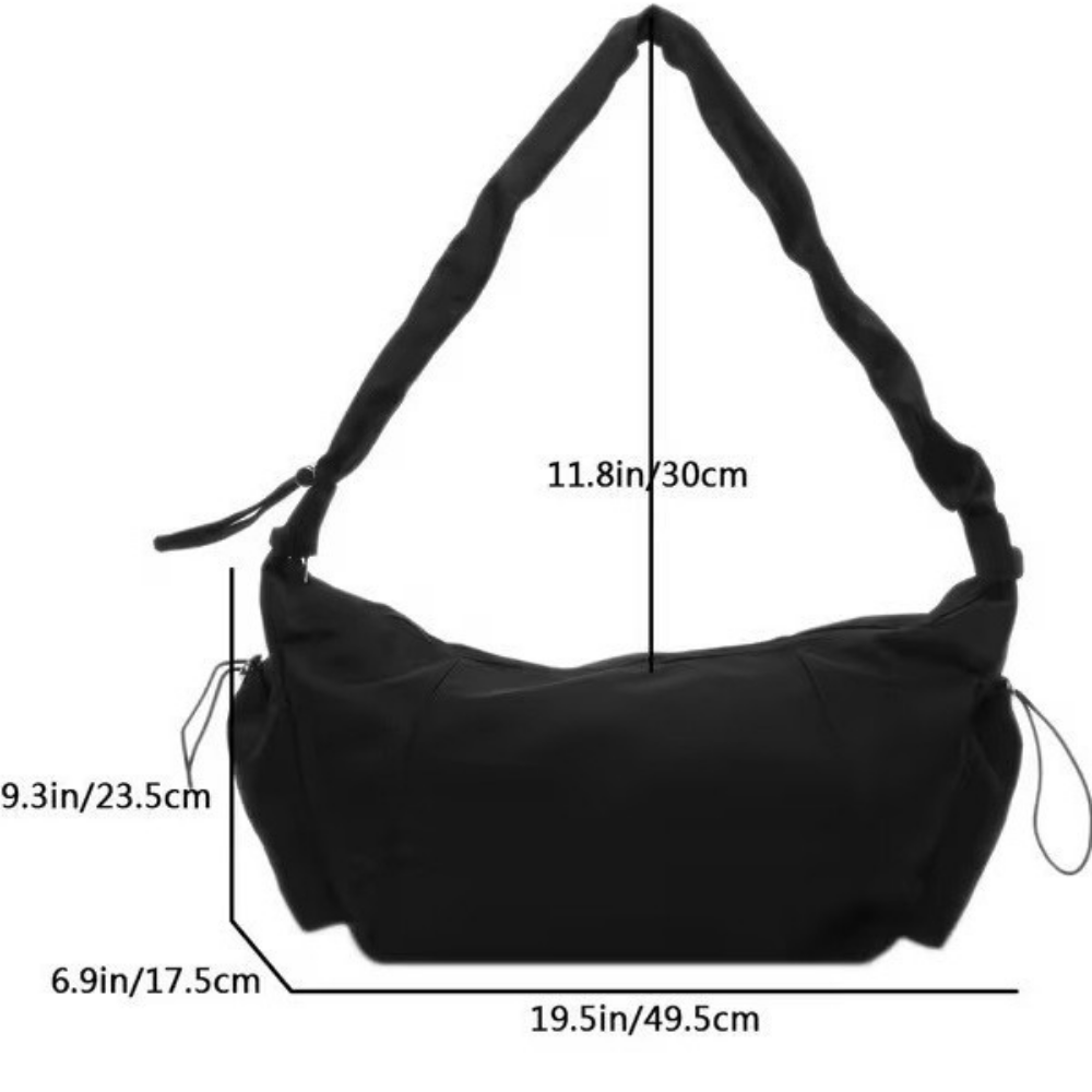 Stylish Casual Handbag with Multiple Zipper Pockets